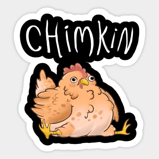 Chimkin Derpy Chicken Sticker by Eugenex